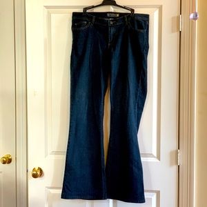 New, tall, flare jeans. Venezia designer brand. Soft solid denim fabric.